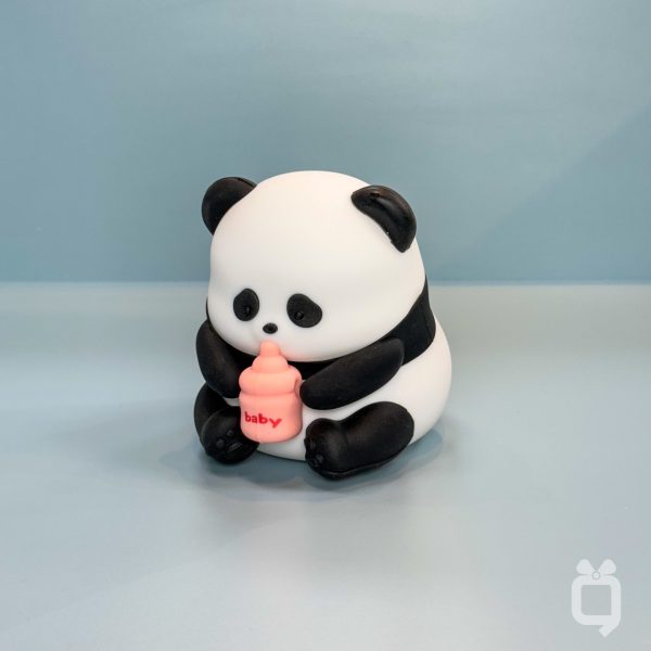 چراغ خواب سیلیکونی پاندا شیشه شیر - تصویر 1